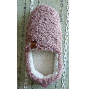 🆕EverFoam Women Pink Faux Shearling Memory Foam Lightweight House Cozy Shoes